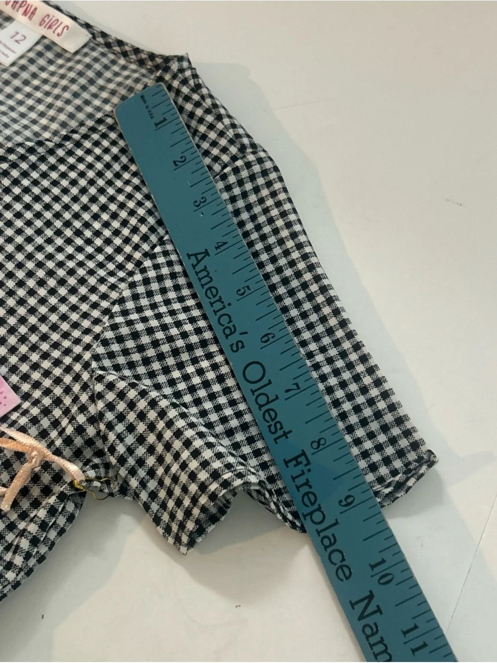 Japna Girls NWT Black & White Gingham Check Button-Down Tiered Dress Size 12